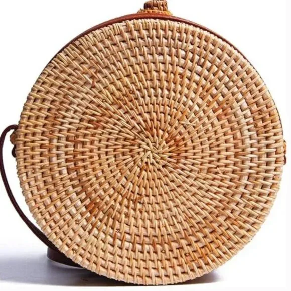 Shoulder Rattan Bag Straw Cross body - Picture 2 of 6